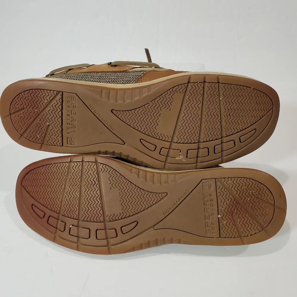 Sperry Top Sider Brown Tan Leather Boat Shoe Men's Size 8.5M 9276619 K-5 CH-196 - Picture 8 of 11